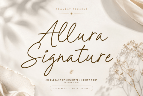 Allura Signature: A Refined Script Font for Editorial Design