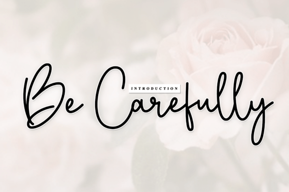 Be Carefully: A Rhythmic Script Font for Crafters