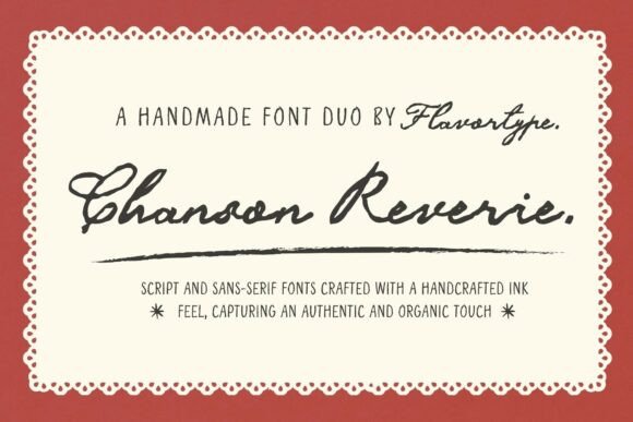 Chanson Reverie: A Handmade Font Duo for Playful Branding