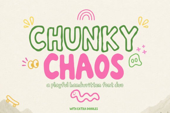 Chunky Chaos: A Bold Handwritten Font for Web Design