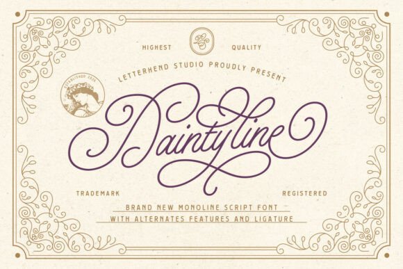 Daintyline: A Graceful Script Font for Makers