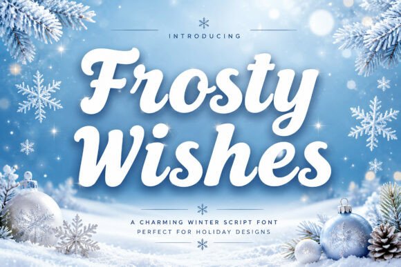 Frosty Wishes: A Festive Script Font for Crafters