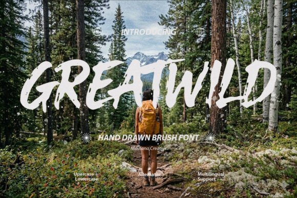 Greatwild: A Raw Brush Font for Bold Editorial Design