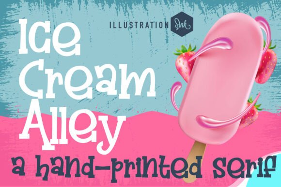 Ice Cream Alley Family: A Rustic Display Typeface for Branding