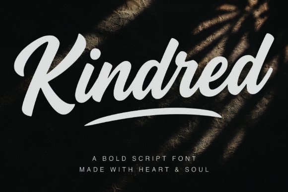 Kindred Font Review: Bold Script for Branding