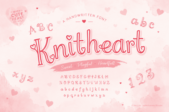 Knitheart: A Handcrafted Typeface for Warm Branding