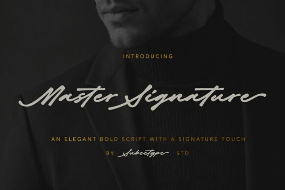 Master Signature: A Bold Handwritten Font for Editors