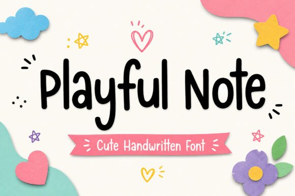 Playful Note: A Handwritten Font for Editorial Design