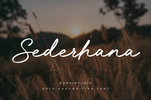 Sederhana: A Bold Handwritten Font for Authentic Branding