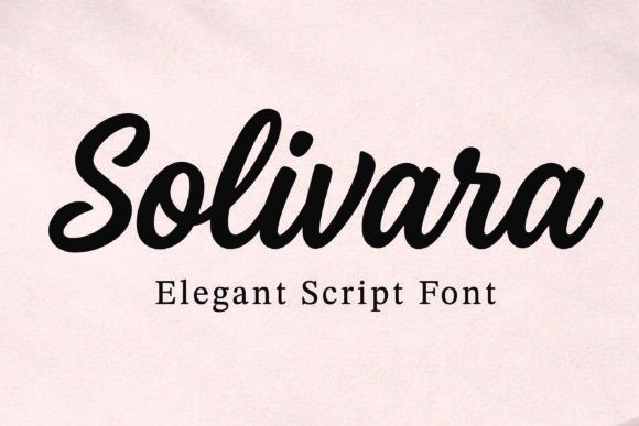 Solivara: A Modern Script Font for Editorial Design