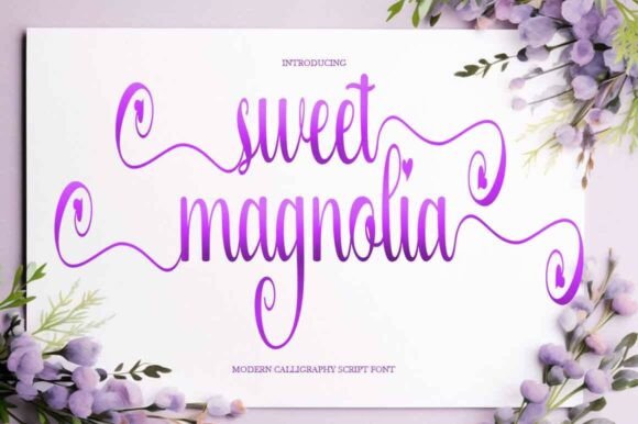 Sweet Magnolia: A Whimsical Script Font for Editorial Design