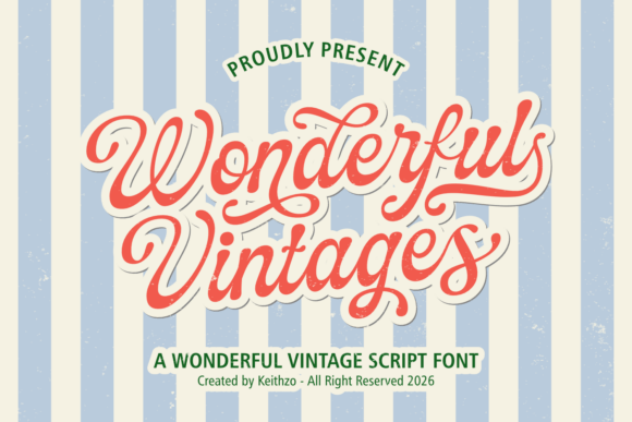 Wonderful Vintages Font for Handmade Brands